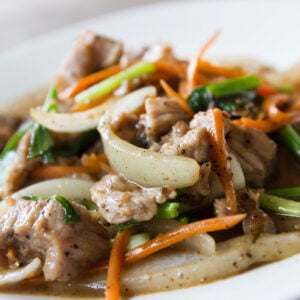 Boeuf sauté à la sauce aux huîtres