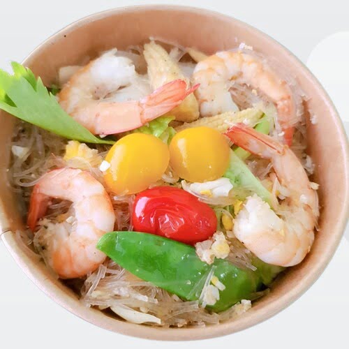 crevettes sautees aux nouilles de verre chez tamtim Crevettes sautées aux nouilles de verre chez Tamtim
