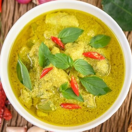 Curry vert thaï au poulet fermier (300 g)  La Belle Vie : Courses en Ligne  - Livraison à Domicile